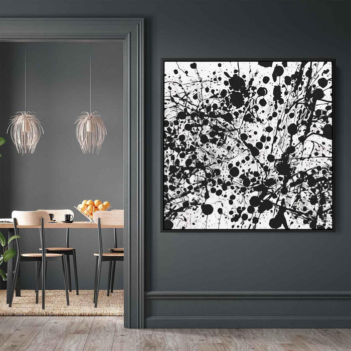 Black and White Abstract Splatter #007 - Kanvah