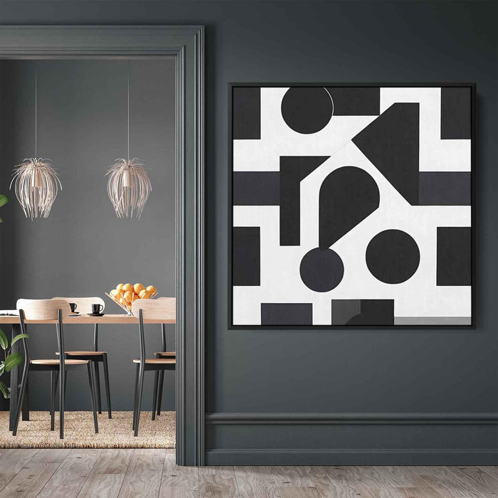 Black and White Geometric #001 - Kanvah