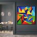 Cubist Oil Birds of Paradise #001 - Kanvah