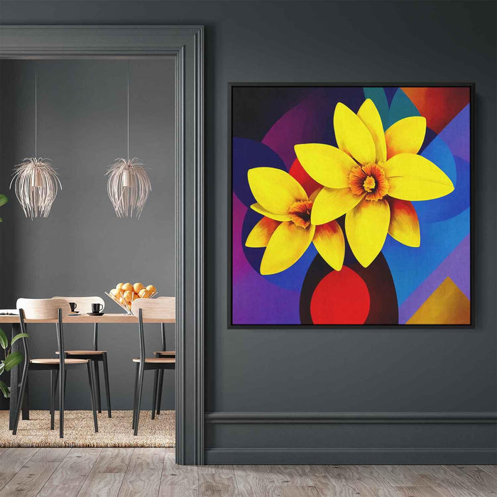 Cubist Oil Daffodils #005 - Kanvah