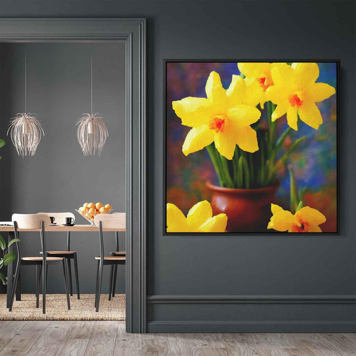 Impressionist Oil Daffodils #007 - Kanvah