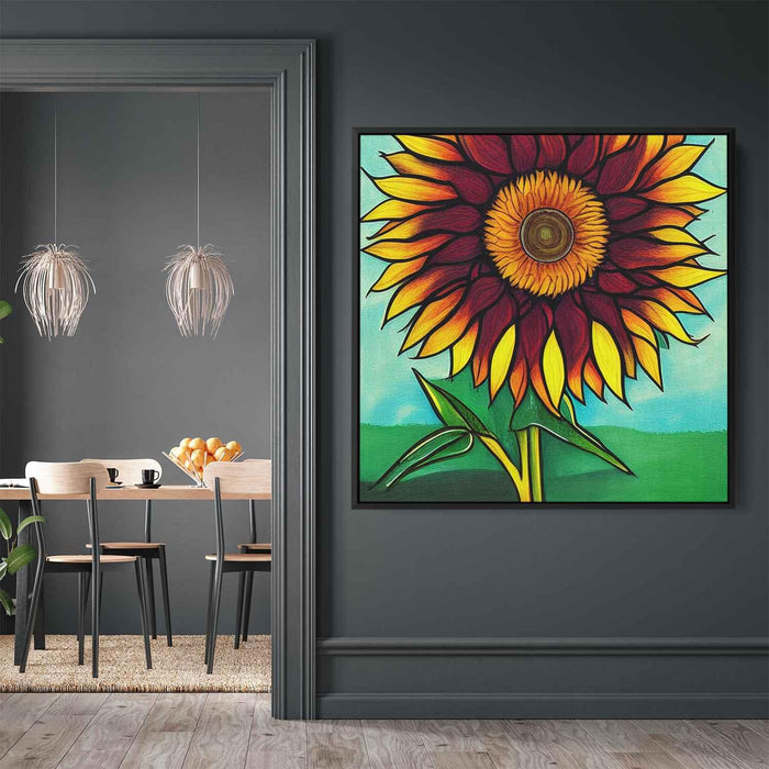 Line Art Sunflower #007 - Kanvah