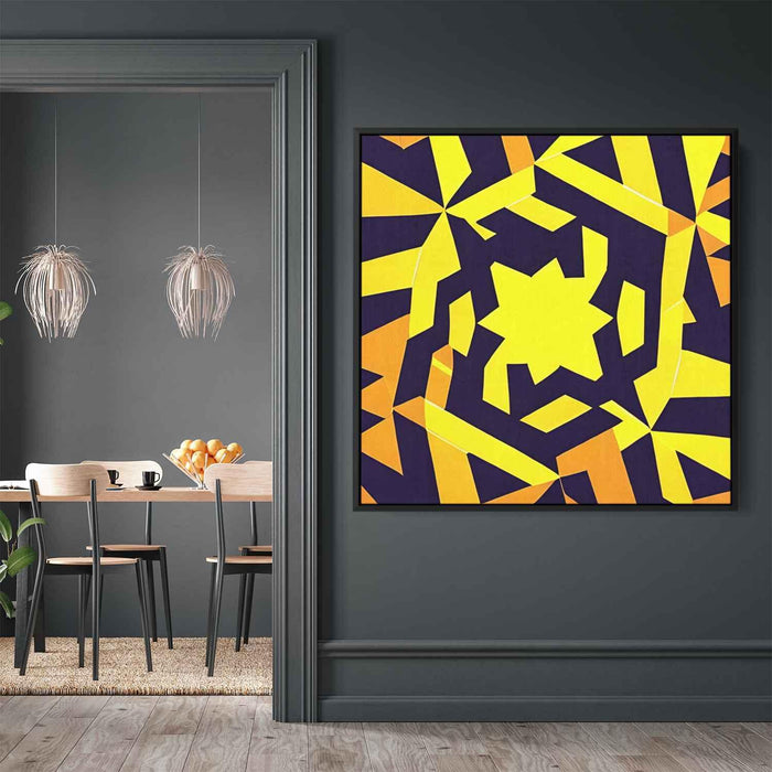 Yellow Geometric Abstract #005 - Kanvah