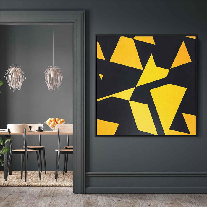 Yellow Geometric Abstract #013 - Kanvah