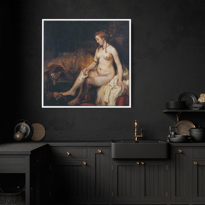 Bathsheba at Her Bath (Bathsheba Holding King David's Letter) (1654) by Rembrandt - Kanvah