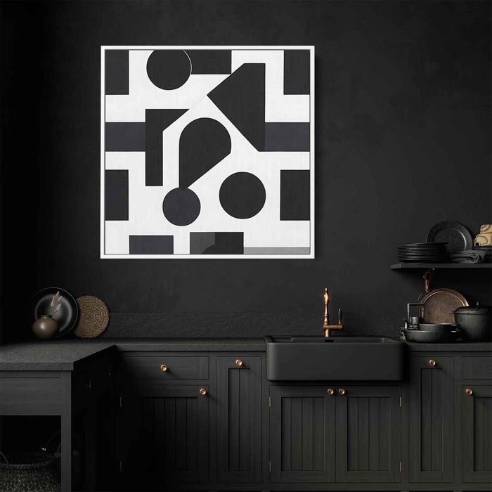 Black and White Geometric #001 - Kanvah