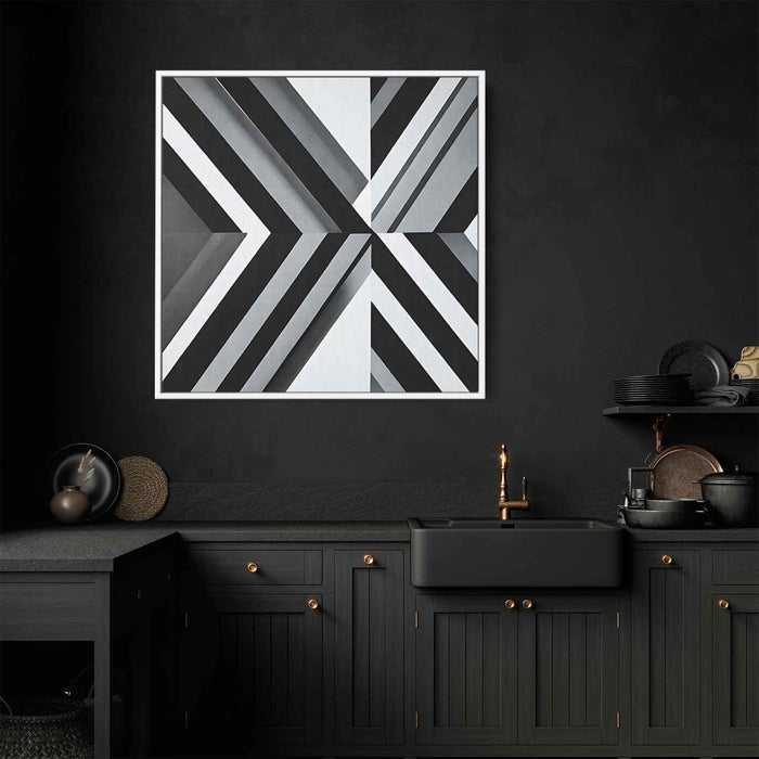 Black and White Geometric #019 - Kanvah