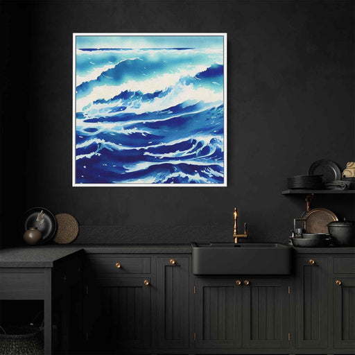 Blue Watercolor Ocean #007 - Kanvah