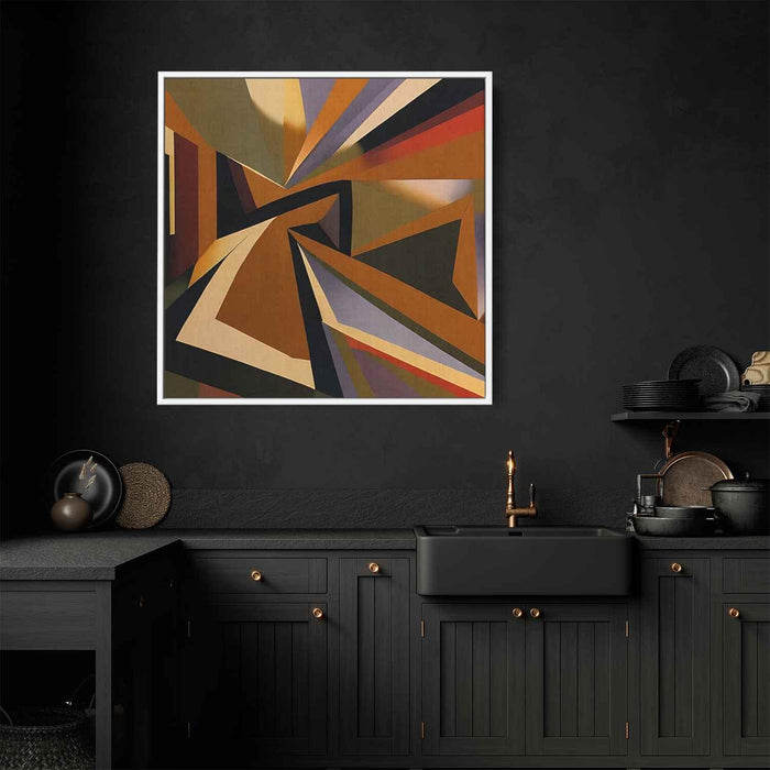 Brown Geometric Abstract #007 - Kanvah