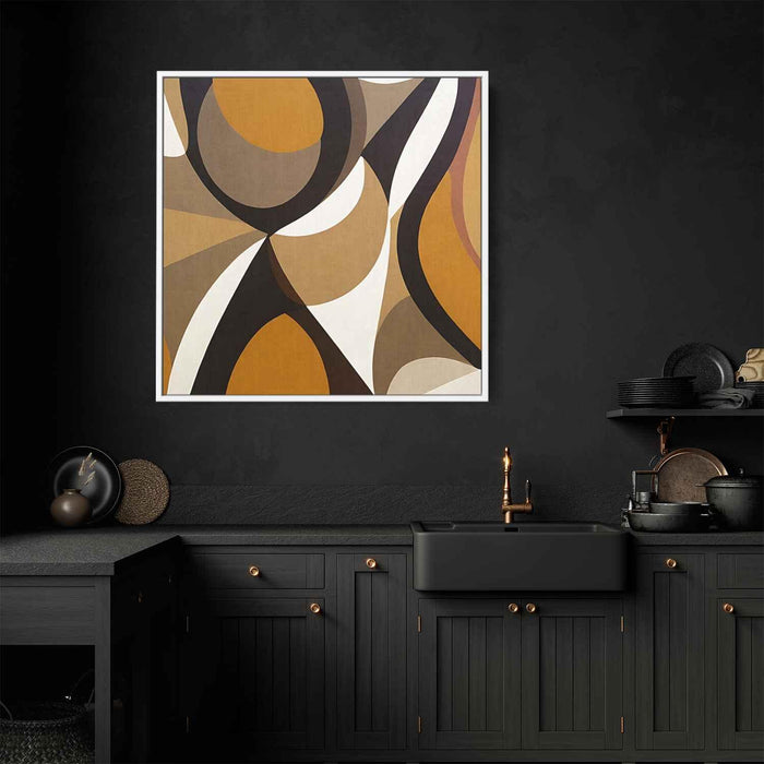 Brown Geometric Abstract #015 - Kanvah