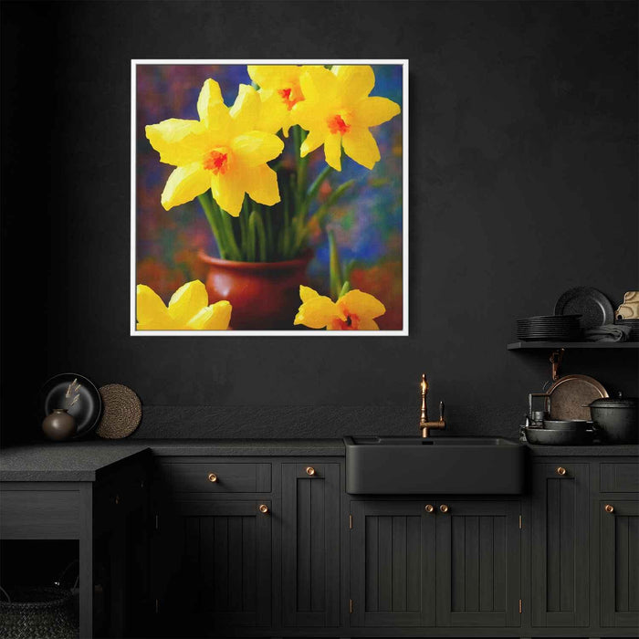 Impressionist Oil Daffodils #007 - Kanvah