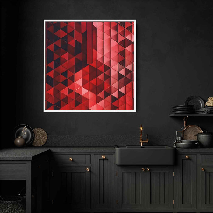 Red Geometric Abstract #007 - Kanvah