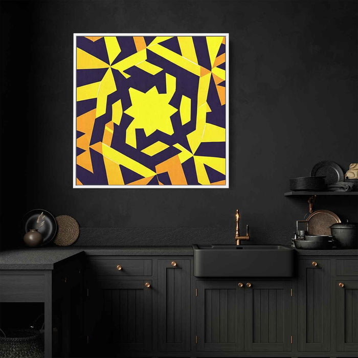 Yellow Geometric Abstract #005 - Kanvah