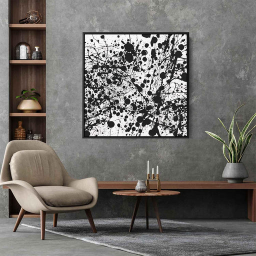 Black and White Abstract Splatter #007 - Kanvah