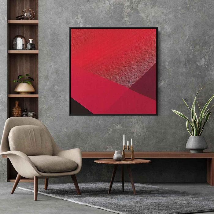 Red Geometric Abstract #003 - Kanvah