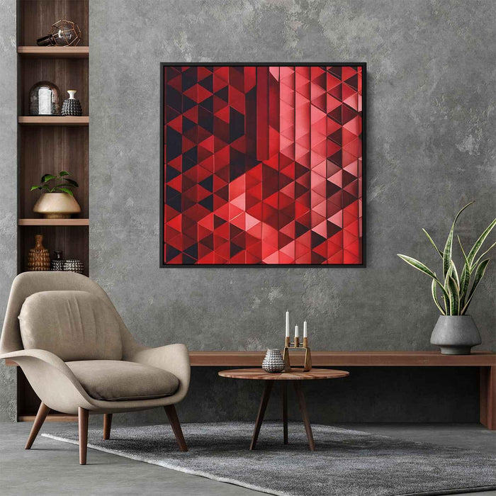Red Geometric Abstract #007 - Kanvah