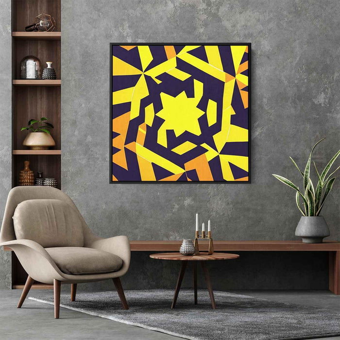 Yellow Geometric Abstract #005 - Kanvah