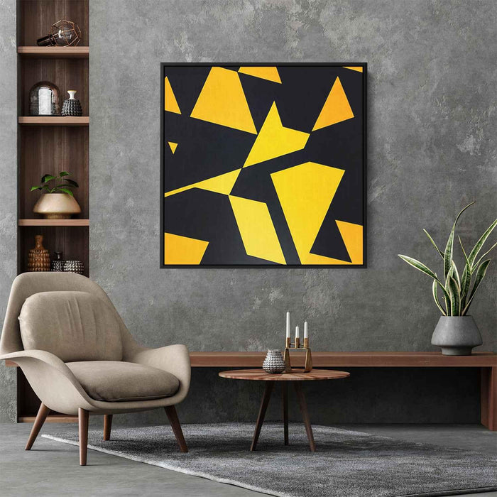 Yellow Geometric Abstract #013 - Kanvah