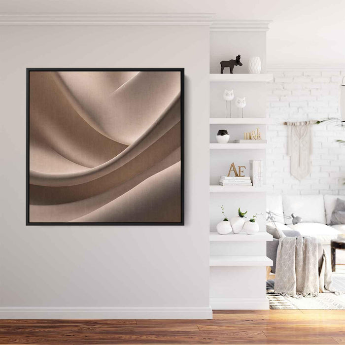 Beige Abstract Print #017 - Kanvah