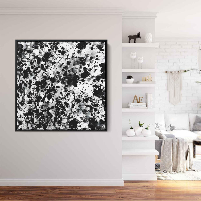 Black and White Abstract Splatter #003 - Kanvah