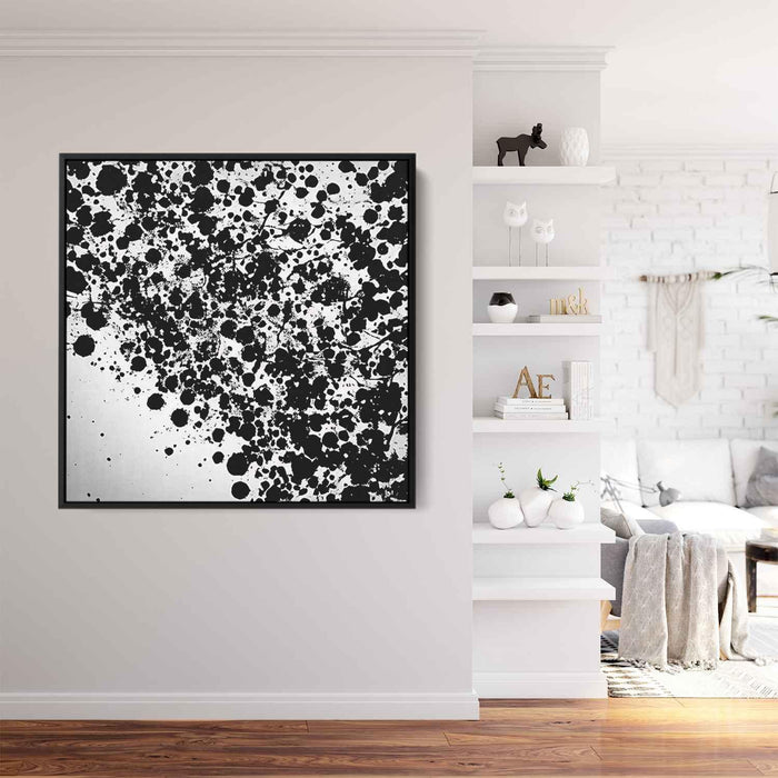 Black and White Abstract Splatter #013 - Kanvah