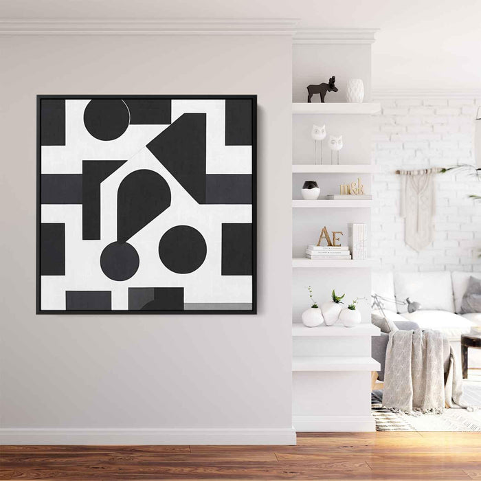 Black and White Geometric #001 - Kanvah