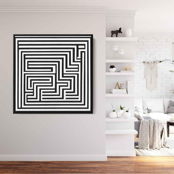 Black and White Geometric #015 - Kanvah