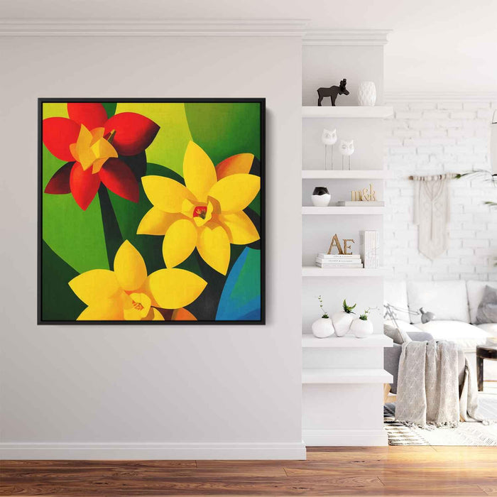 Cubist Oil Daffodils #003 - Kanvah