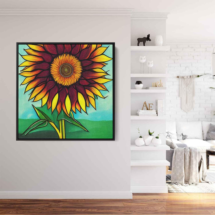 Line Art Sunflower #007 - Kanvah
