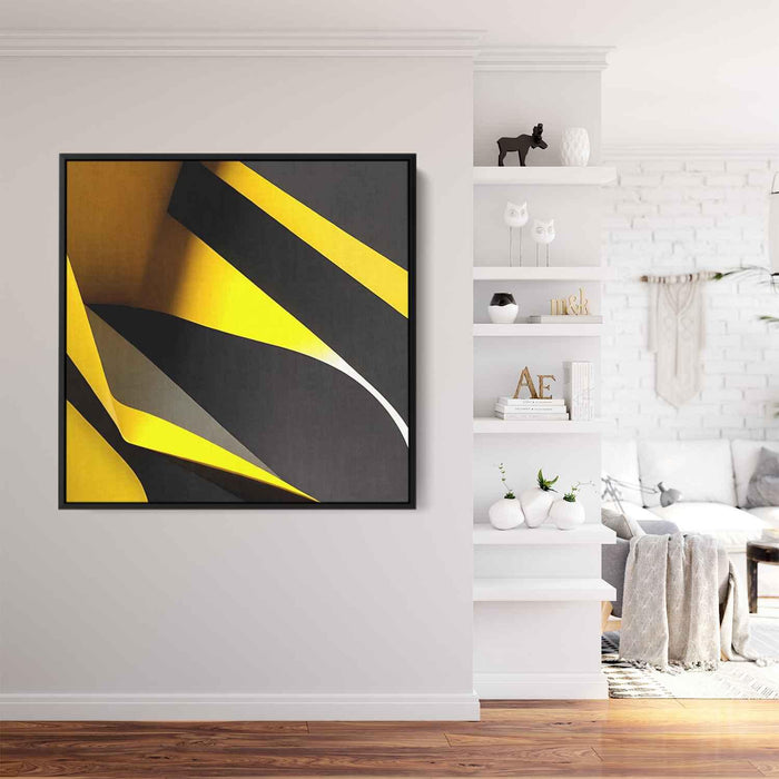 Yellow Geometric Abstract #001 - Kanvah