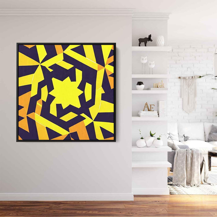 Yellow Geometric Abstract #005 - Kanvah