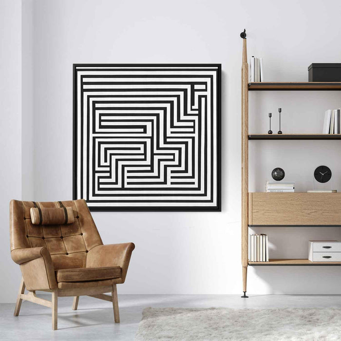 Black and White Geometric #015 - Kanvah