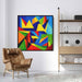 Cubist Oil Birds of Paradise #001 - Kanvah