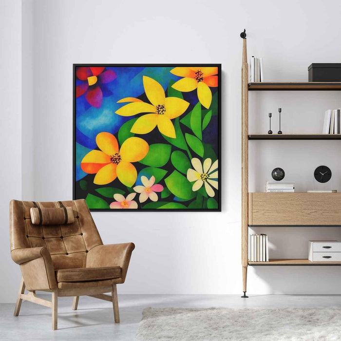 Cubist Oil Wild Flowers #003 - Kanvah