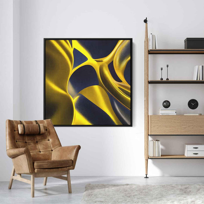 Yellow Abstract Print #047 - Kanvah