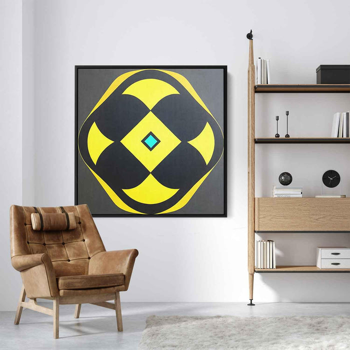 Yellow Geometric Abstract #011 - Kanvah