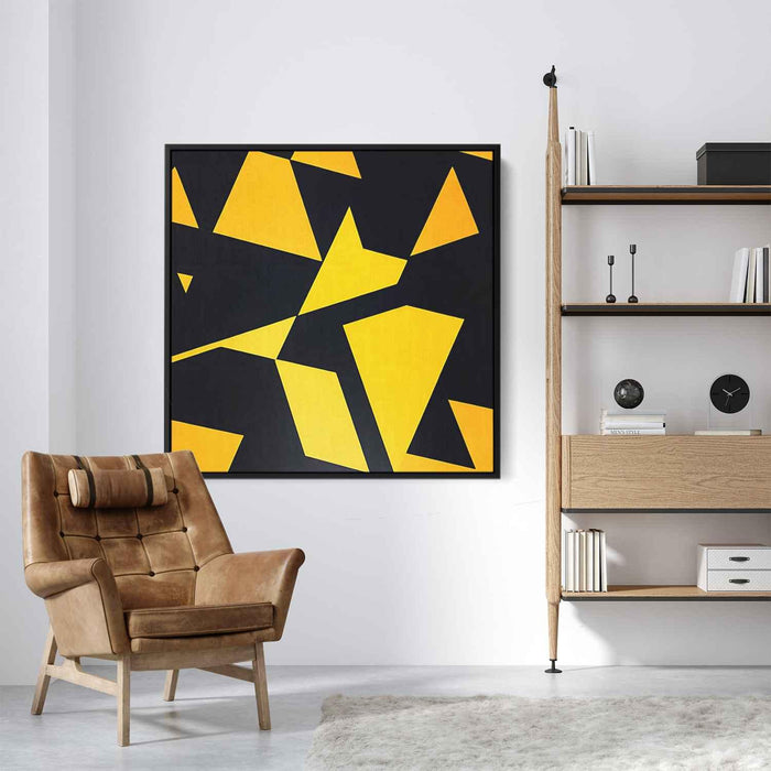 Yellow Geometric Abstract #013 - Kanvah