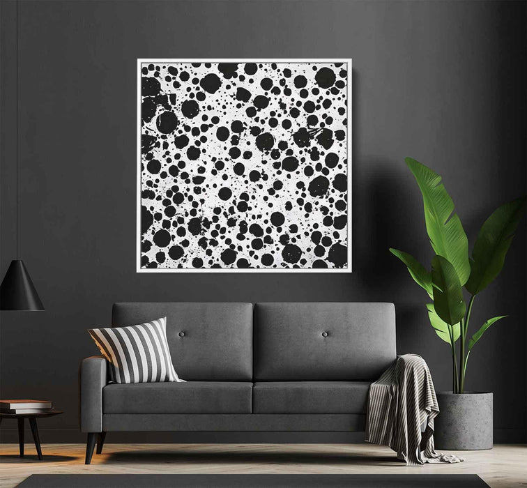 Black and White Abstract Splatter #015 - Kanvah