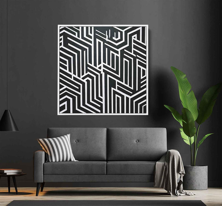 Black and White Geometric #021 - Kanvah