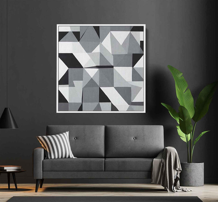 Black and White Geometric #023 - Kanvah