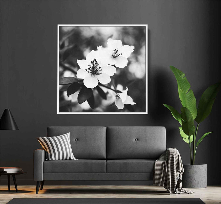 Black and White Rhododendron #003 - Kanvah