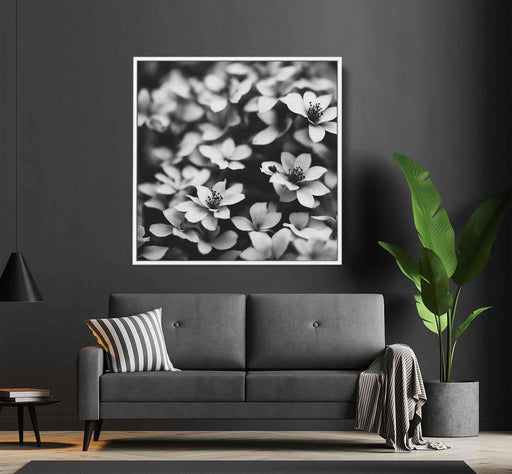 Black and White Tropical Flowers #001 - Kanvah