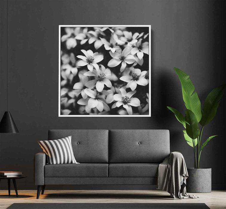 Black and White Tropical Flowers #003 - Kanvah