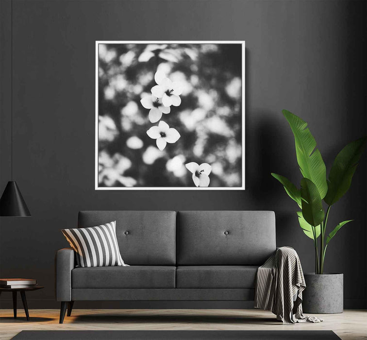 Black and White Tropical Flowers #007 - Kanvah