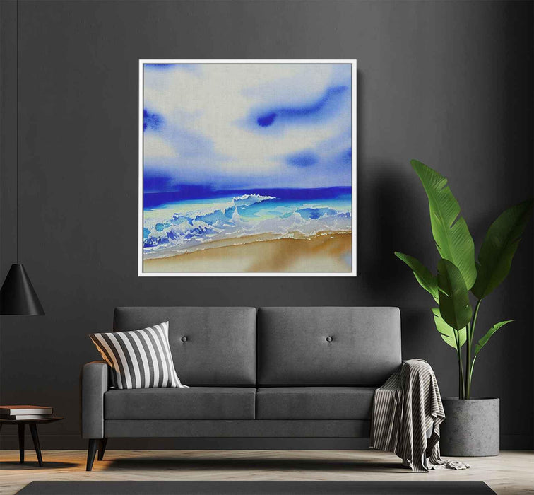 Blue Watercolor Sea #005 - Kanvah