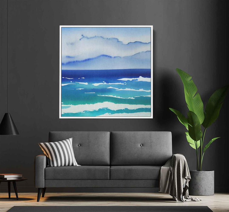 Blue Watercolor Sea #017 - Kanvah