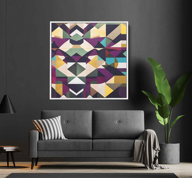 Brown Geometric Abstract #001 - Kanvah