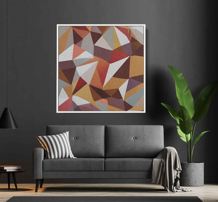 Brown Geometric Abstract #003 - Kanvah