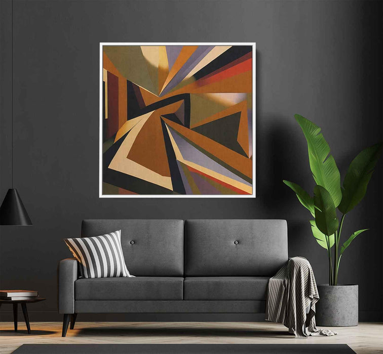 Brown Geometric Abstract #007 - Kanvah