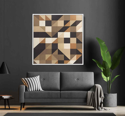 Brown Geometric Abstract #023 - Kanvah